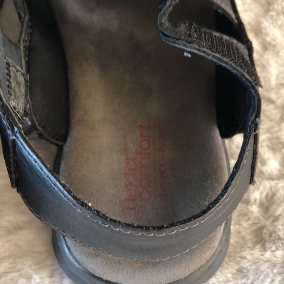 Mens Dexter Dexflex Black Sandals Size 8 - Picture 9 of 9